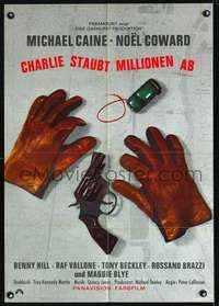 p462 ITALIAN JOB German movie poster '69 cool different image!