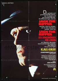 p466 JACK THE RIPPER German movie poster '79 Klaus Kinski close up!