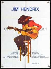 p470 JIMI HENDRIX German movie poster '73 really cool artwork image!