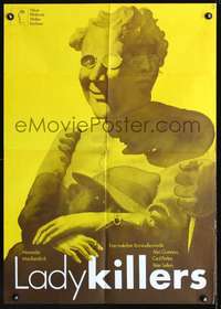 p487 LADYKILLERS German movie poster R70 cool Hans Hillmann art!