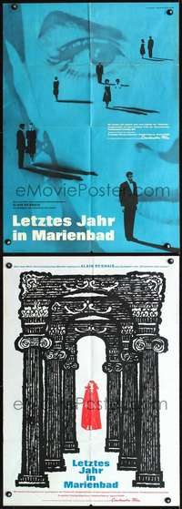 p492 LAST YEAR AT MARIENBAD German movie poster '62 two-sided!