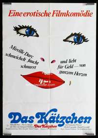 p493 LE TELEPHONE ROSE German movie poster '75 sexy artwork image!