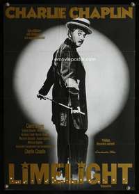 p500 LIMELIGHT German movie poster R75 great Charlie Chaplin image!