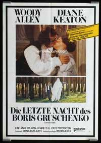 p506 LOVE & DEATH German movie poster 75 Woody Allen, Diane Keaton
