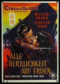 p508 LOVE IS A MANY-SPLENDORED THING German movie poster '55cool art!