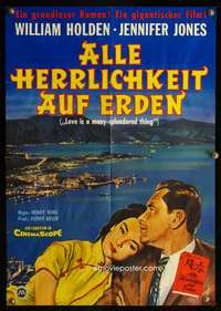 p509 LOVE IS A MANY-SPLENDORED THING German movie poster R65 Kede art