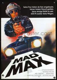 p513 MAD MAX German movie poster '80 Mel Gibson, George Miller