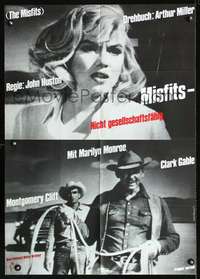 p524 MISFITS German R1972 Clark Gable, close-up of sexy Marilyn Monroe, John Huston!