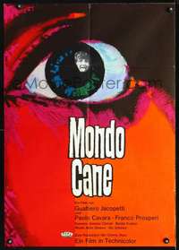 p526 MONDO CANE German movie poster '62 different Hohmann eye art!
