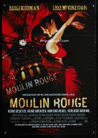 p528 MOULIN ROUGE German movie poster '01 Nicole Kidman, McGregor