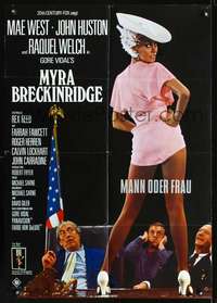 p535 MYRA BRECKINRIDGE German movie poster '70 Huston, Raquel Welch