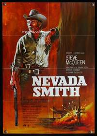 p538 NEVADA SMITH German movie poster R70s Steve McQueen, different!