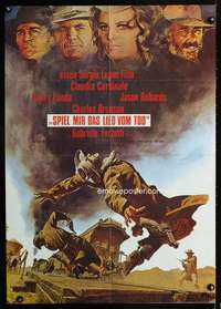 p546 ONCE UPON A TIME IN THE WEST German movie poster '68 Leone