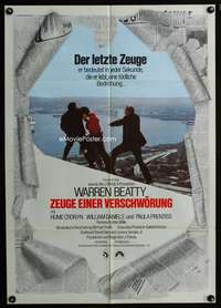 p547 PARALLAX VIEW German movie poster '74 Beatty, different image!