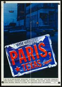p548 PARIS, TEXAS German movie poster '84 Wim Wenders, Kinski