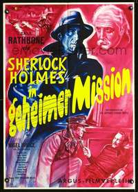 p586 SHERLOCK HOLMES IN GEHEIMER MISSION German movie poster '50s