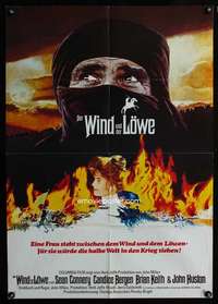 p648 WIND & THE LION German movie poster '75 Sean Connery, Bergen