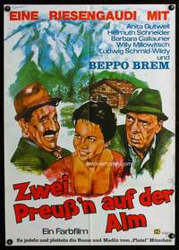 p657 ZWEI MATROSEN AUF DER ALM German movie poster R60s Beppo Brem