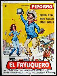 p191 EL FAYUQUERO Mexican movie poster '79 wacky Kacho art!
