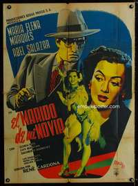 p199 EL MARIDO DE MI NOVIA Mexican movie poster '51 Renau art!
