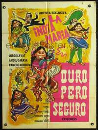 p224 HARD BUT SURELY Mexican movie poster '74 Maria Velasco