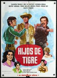 p226 HIJOS DE TIGRE Mexican movie poster '80 Valentin Trujillo