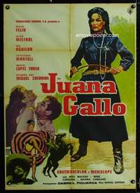 p231 JUANA GALLO Mexican movie poster '61 art of Maria Felix!
