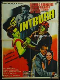 p244 LA INTRUSA Mexican movie poster '54 Rosario Granados