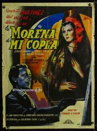 p247 LA MORENA DE MI COPLA Mexican movie poster '46 Juanino
