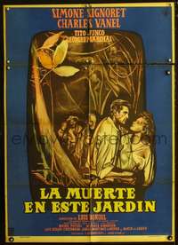 p248 LA MORT EN CE JARDIN Mexican movie poster '56 Luis Bunuel