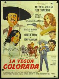 p261 LA YEGUA COLORADA Mexican movie poster '73 Aguilar