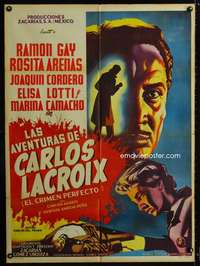 p263 LAS AVENTURAS DE CARLOS LACROIX Mexican movie poster '59