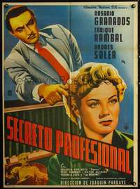 p284 SECRETO PROFESIONAL Mexican movie poster '54 Granados