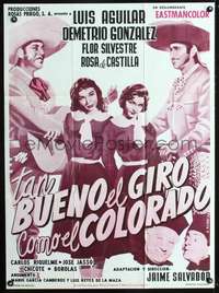 p289 TAN BUENO EL GIRO COMO EL COLORADO Mexican movie poster '59
