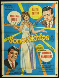 p295 WE ARE FIANCES Mexican movie poster '69 Angelica Maria