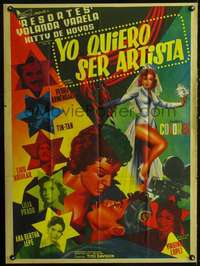 p296 YO QUIERO SER ARTISTA Mexican movie poster '58 Armendariz