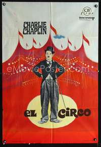 p114 CIRCUS Spanish movie poster R69 Charlie Chaplin classic!