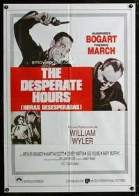 p117 DESPERATE HOURS Spanish movie poster R80s Humphrey Bogart