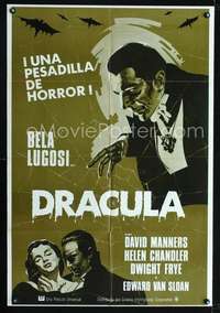 p118 DRACULA Spanish movie poster R70s Bela Lugosi vampire classic!