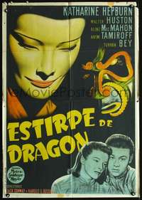 p119 DRAGON SEED Spanish movie poster '44 Katherine Hepburn, Huston