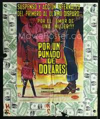 p009 FISTFUL OF DOLLARS Colombian movie poster '64 Clint Eastwood