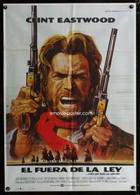 p147 OUTLAW JOSEY WALES Spanish movie poster '76 Clint Eastwood