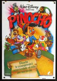 p150 PINOCCHIO Spanish movie poster R82 Disney, different art!