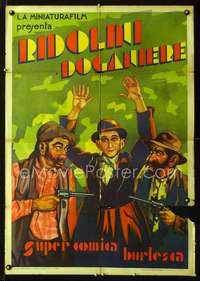 p153 RIDOLINI DOGANIERE Spanish movie poster '39 western comedy art!