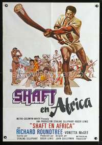 p162 SHAFT IN AFRICA Spanish movie poster '73 Richard Roundtree