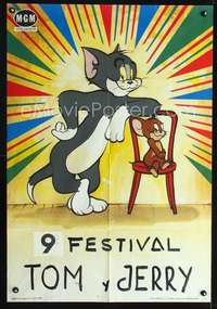 p169 TOM & JERRY Spanish movie poster '59 great different image!