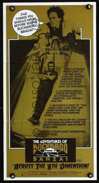 s589 ADVENTURES OF BUCKAROO BANZAI Australian daybill movie poster '84