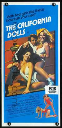 s578 ALL THE MARBLES Australian daybill movie poster '81 California Dolls!