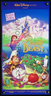 s551 BEAUTY & THE BEAST Australian daybill movie poster '91 Walt Disney