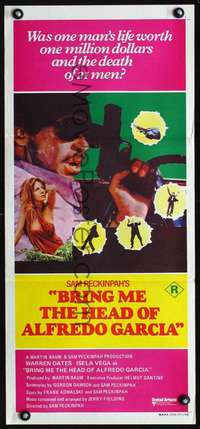 s517 BRING ME THE HEAD OF ALFREDO GARCIA Australian daybill movie poster '74